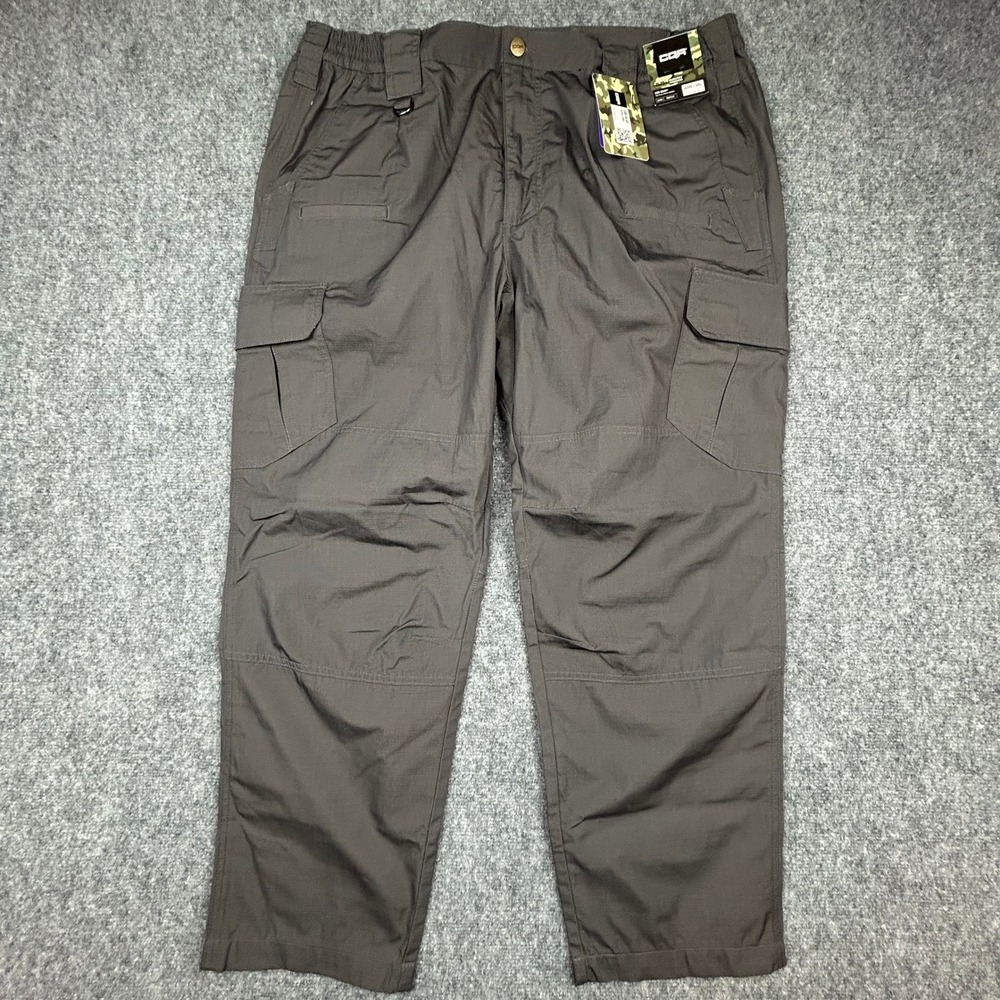 CQR Tactical Cargo Pants Mens 40x30 Charcoal Grey Ripstop Utility Gorpcore